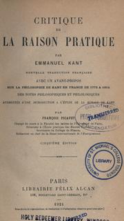 Cover of: Critique de la raison pratique by Immanuel Kant