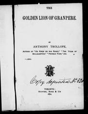 Cover of: The golden lion of granpere by by Anthony Trollope