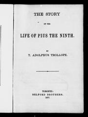 Cover of: The story of the life of Pius the Ninth