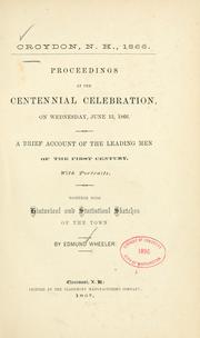 Cover of: Croydon, N.H., 1866. by Edmund Wheeler
