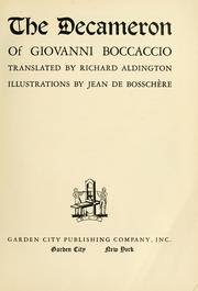Cover of: The Decameron of Giovanni Boccaccio by Giovanni Boccaccio