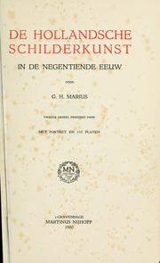 Cover of: Hollandsche schilderkunst in de negentiende eeuw.