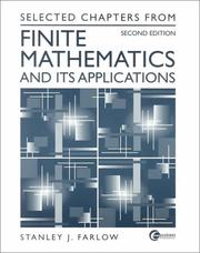 Cover of: Selected Chapters from Finite Mathematics and Its Applications by Stanley J. Farlow