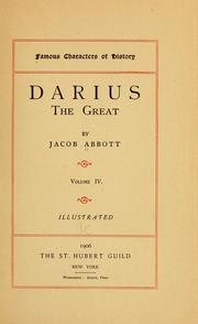 Cover of: Darius the Great by Jacob Abbott