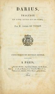 Front cover of Darius by Amédée de Tissot