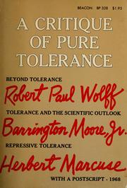 Cover of A Critique of Pure Tolerance