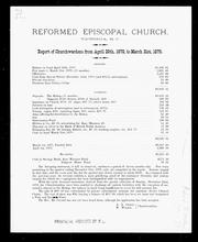 Report of churchwardens from April 26th, 1878 to March 31st, 1879