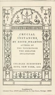 Cover of: Crucial instances. by Edith Wharton