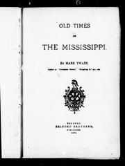 Old Times on the Mississippi by Mark Twain