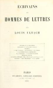Écrivains et hommes de lettres by Louis Ulbach