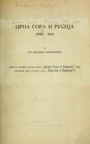 Cover of: Crna Gora i Rusija, 1784-1814. by Vladan Georgevitch