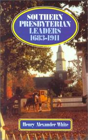 Cover of: Southern Presbyterian Leaders 1683-1911