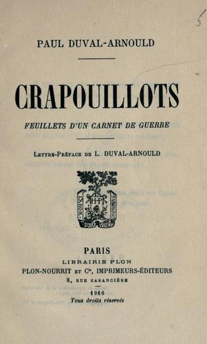 Crapouillots by Paul Duval-Arnould
