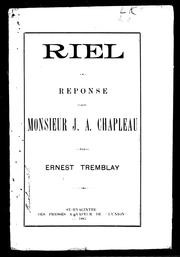 Riel by Ernest Tremblay