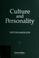 Cover of: Culture and personality