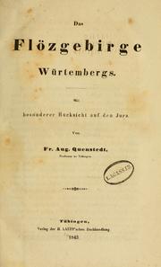 Cover of: Das Flözgebirge Würtembergs.