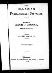 Cover of: The Canadian parliamentary companion