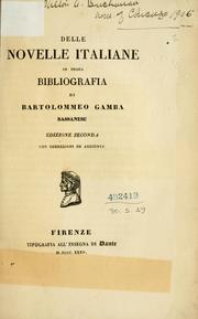Cover of: Delle novelle italiane in prosa bibliografia.