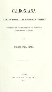 Cover of: Das Fragment des Pomponius De origine iuris by Friedrich Daniel Sanio