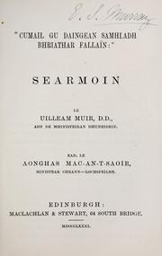 "Cumail gu daingean samhladh bhriathar falla" by William Muir