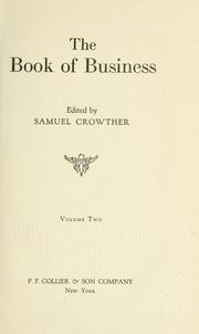 Cover of: The book of business by Samuel Crowther