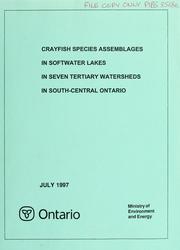 Cover of: Crayfish species assemblages in softwater lakes in seven tertiary watersheds in south-central Ontario by report prepared by S. M. David ... [et al.].