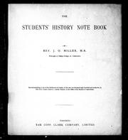 Cover of: The student's history note book by by J.O. Miller