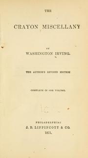 Cover of: The Crayon miscellany by Washington Irving, Washington Irving