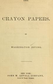 Cover of: The Crayon papers.