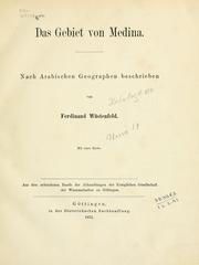 Cover of: Das Gebiet von Medina by Ferdinand Wüstenfeld