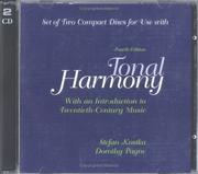 Cover of: Audio CDs for use with Tonal Harmony