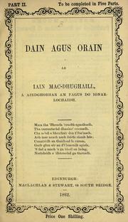 Cover of: Dain agus orain.