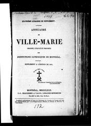 Annuaire de Ville-Marie by Louis Adolphe Huguet-Latour