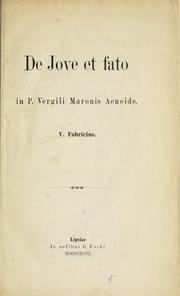 De Jove et fato in P. Vergili Maronis Aeneide by Valentin Fabricius