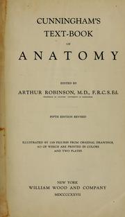 Cover of: Cunningham's text-book of anatomy. by 