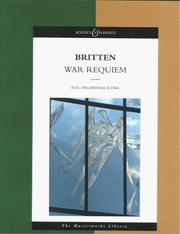 Cover of: Britten - War Requiem, Op. 66: The Masterworks Library (Boosey & Hawkes Masterworks Library)
