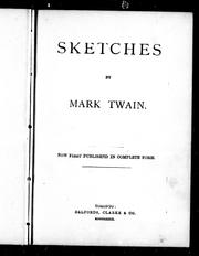 Cover of: Sketches by by Mark Twain