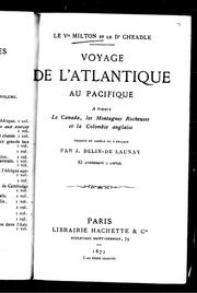 Cover of: Voyage de l'Atlantique au Pacifique by Milton, William Fitzwilliam Viscount