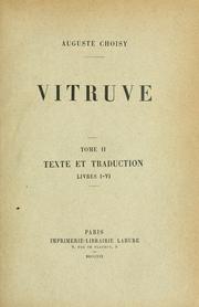 Cover of: [De architectura by Vitruvius Pollio