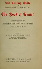 Cover of: The book of Daniel. by Edited by R.H. Charles.