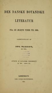 Cover of: danske botaniske literatur fra de aeldste tider til 1880