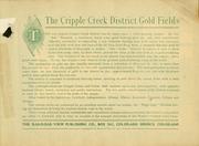 Cover of: The Cripple Creek district gold fields. | 