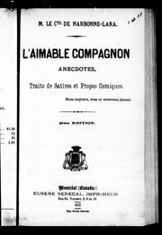 Cover of: L'aimable compagnon by Charles L'Epine, Charles L'Epine