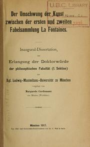 Der Umschwung der Kunst zwischen der ersten und zweiten Fabelsammlung la Fontaines by Margarete Cordemann