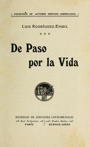 Cover of: De paso por la vida
