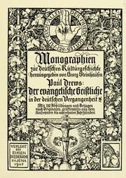 Cover of: Der evangelische Geistliche in der deutschen Vergangenheit. by Paul Gottfried Drews