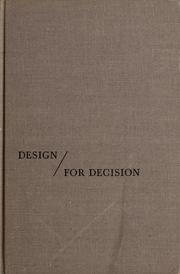 Cover of: Design for decision