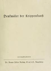 Cover of: Denkmäler der Krippenkunst by Rudolf Berliner