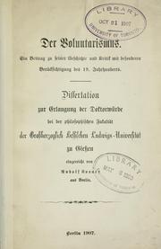 Cover of: Der Voluntarismus by Rudolf Knauer