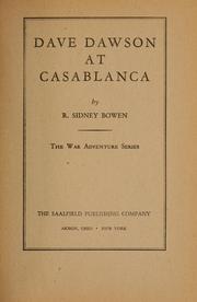 Cover of: Dave Dawson at Casablanca by Robert Sidney Bowen